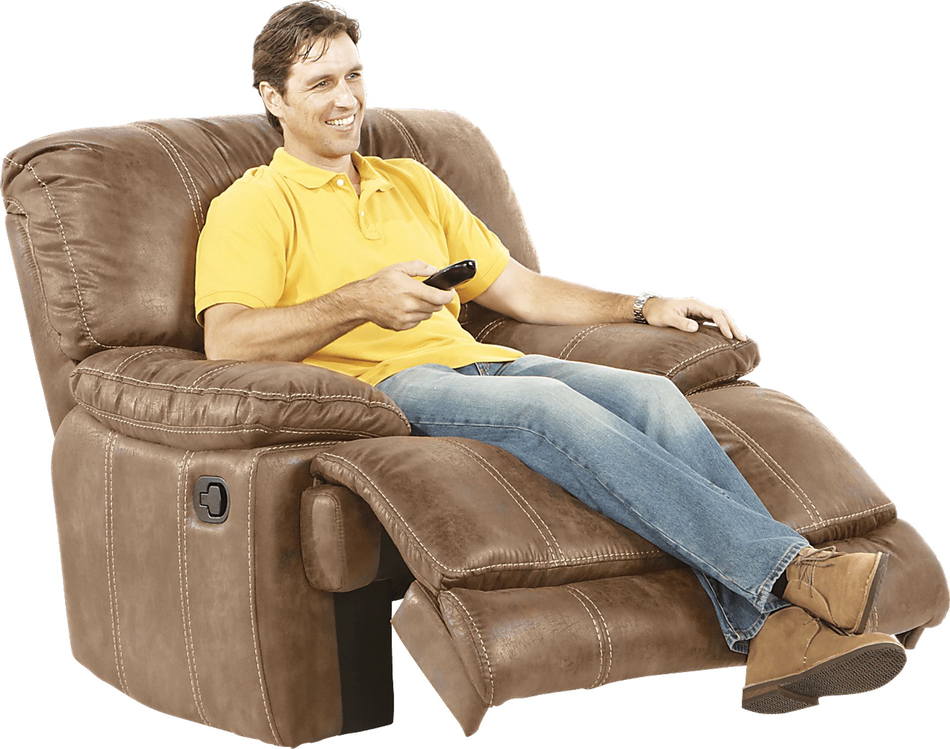 Stetson Ridge Brown Microfiber Glider Recliner Rooms to Go