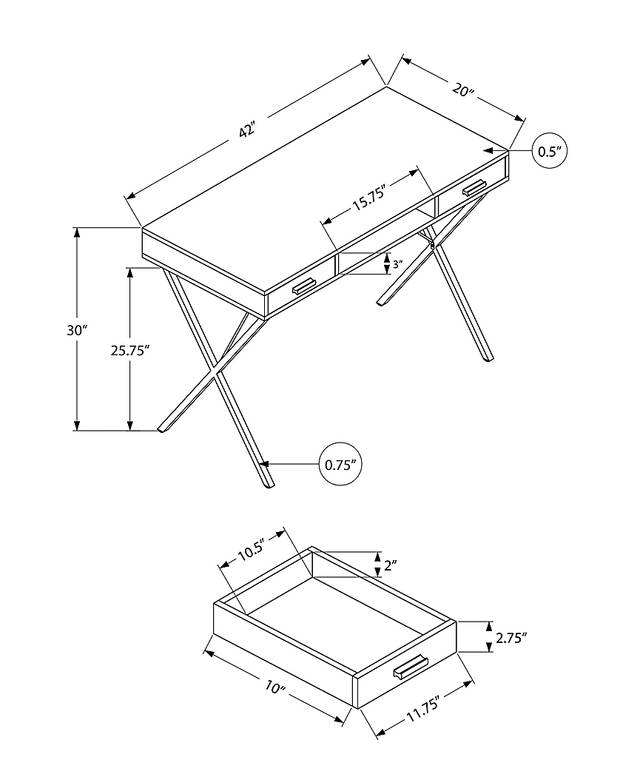 Stillirock Black Desk - Thumbnail - Image 5