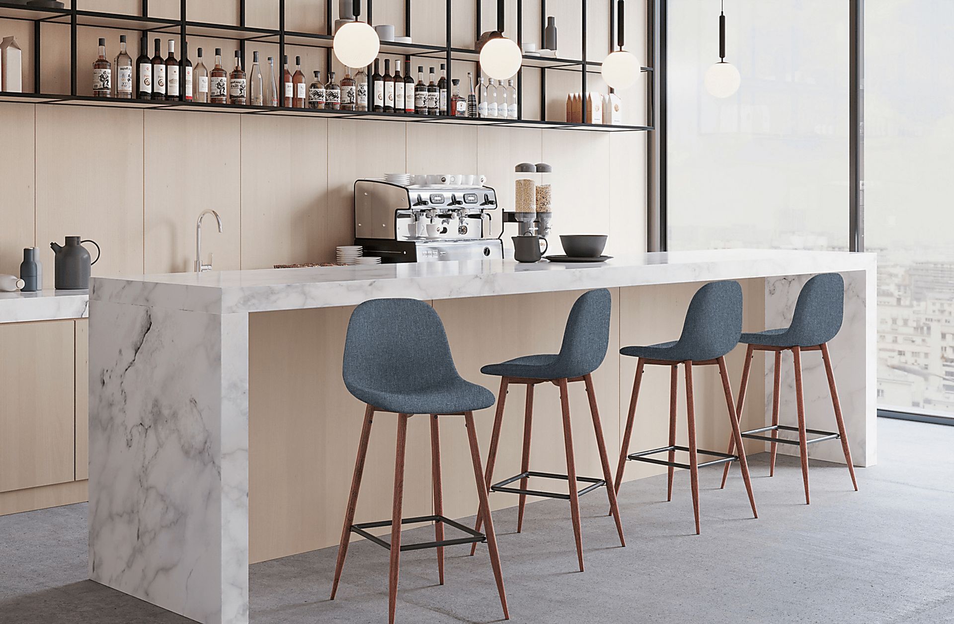 Stimson Blue Barstool, Set of 2 - Image 2