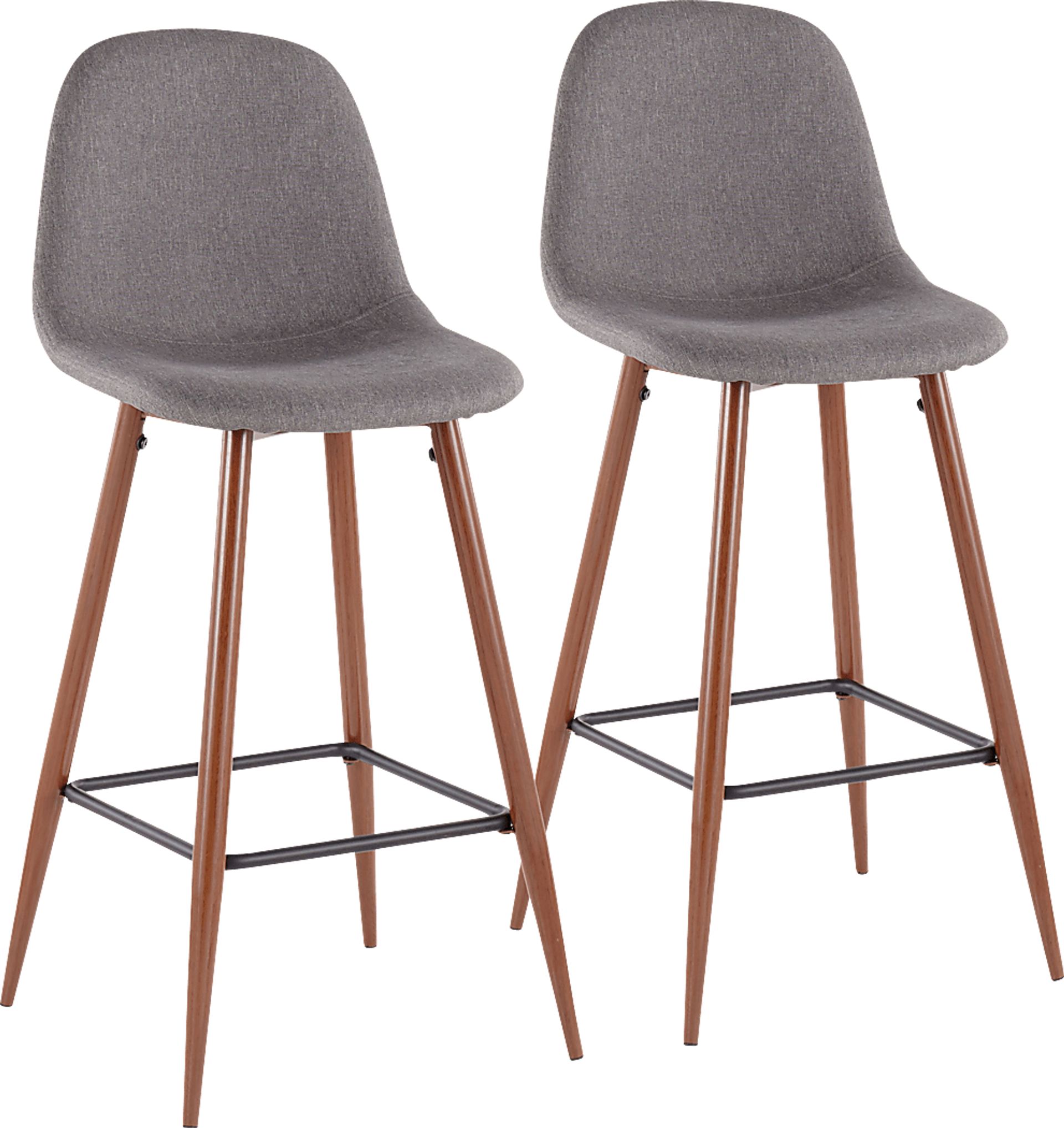 Stimson Charcoal Barstool, Set of 2 - Image 1