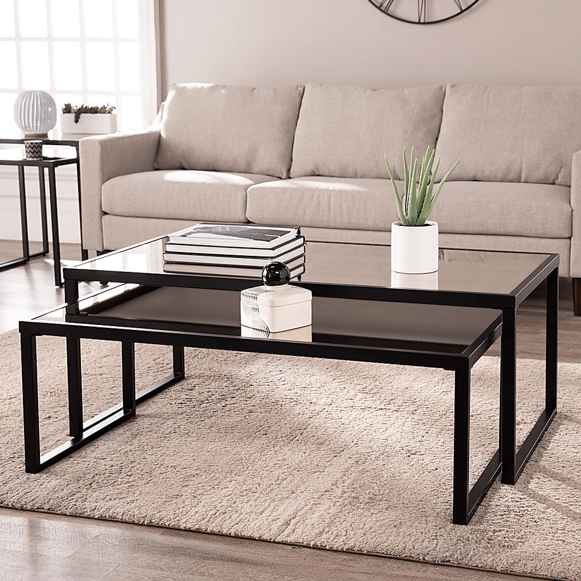 Stine Lane Black Nesting Cocktail Table - Image 3