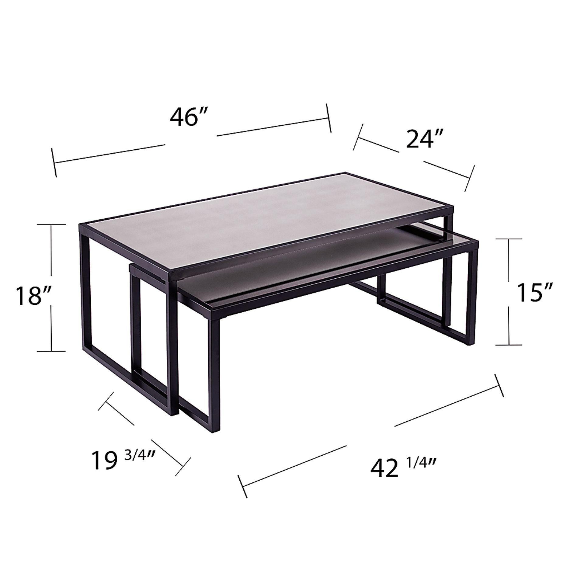 Stine Lane Black Nesting Cocktail Table - Image 5