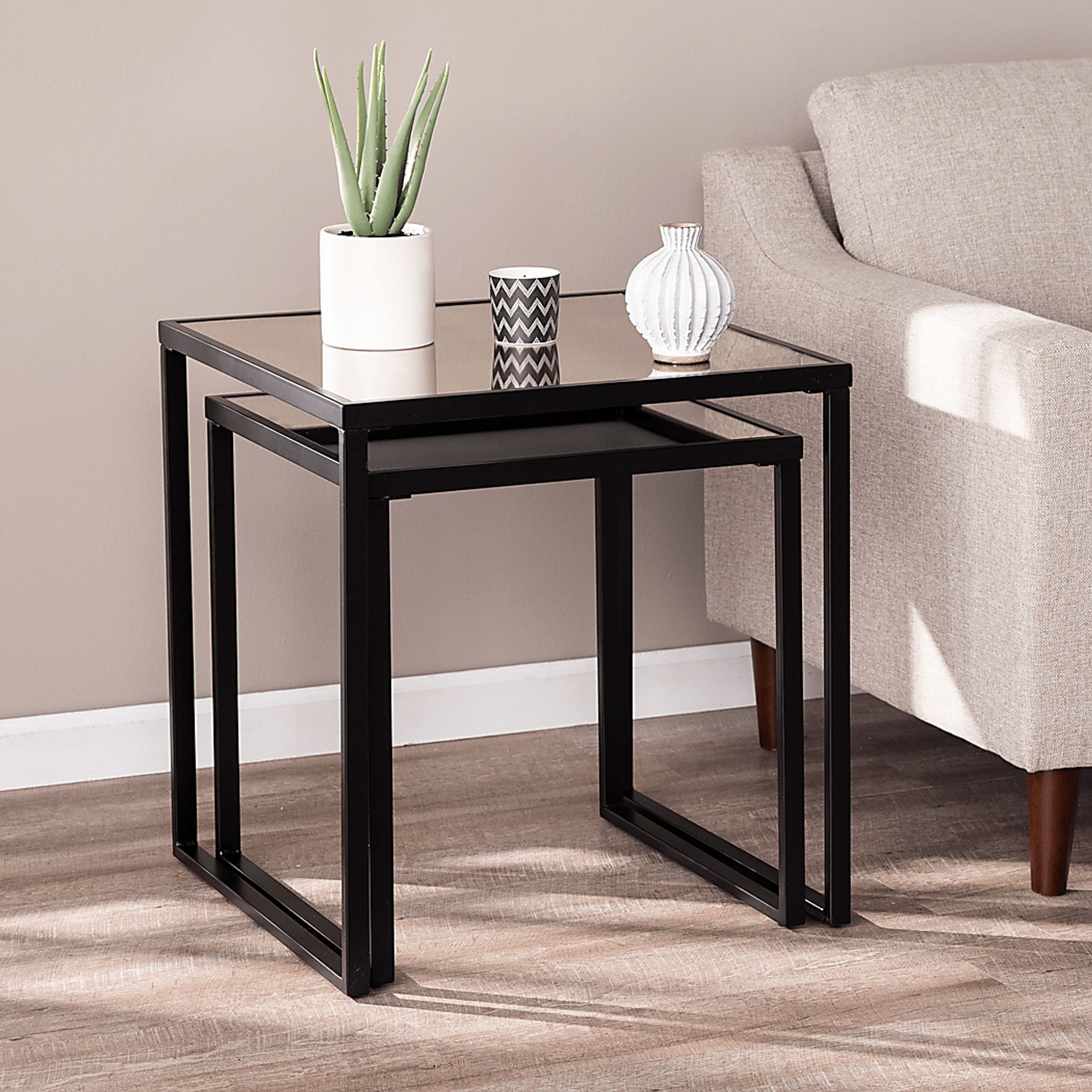 Stine Lane Black Nesting End Table - Image 3
