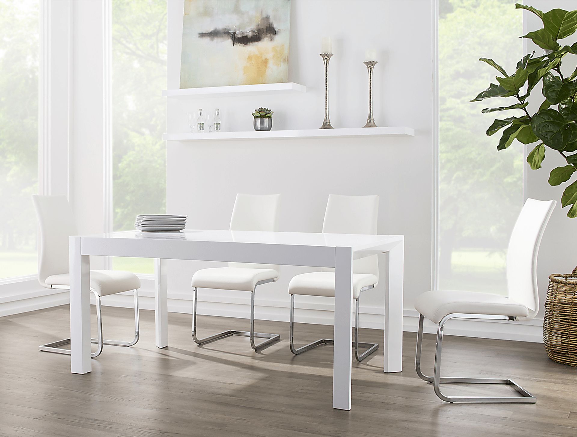 Stiney White Dining Chair, Set of 4 - Image 2
