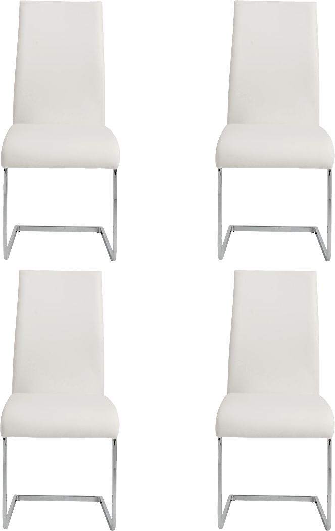 Stiney White Dining Chair, Set of 4
