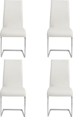 Stiney White Dining Chair, Set of 4