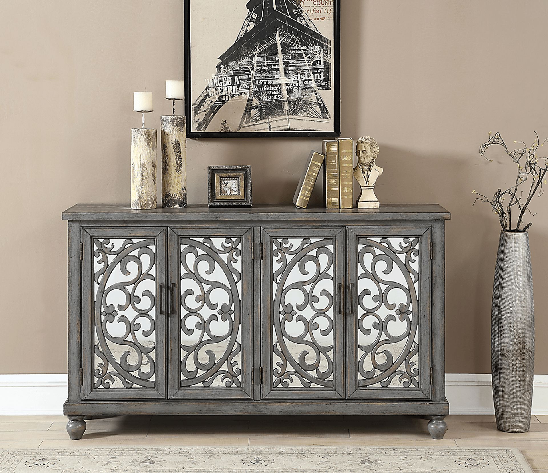 Stirton Gray Credenza - Image 2