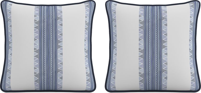 Stitchstone Indigo Indoor/Outdoor Accent Pillow, Set of Two