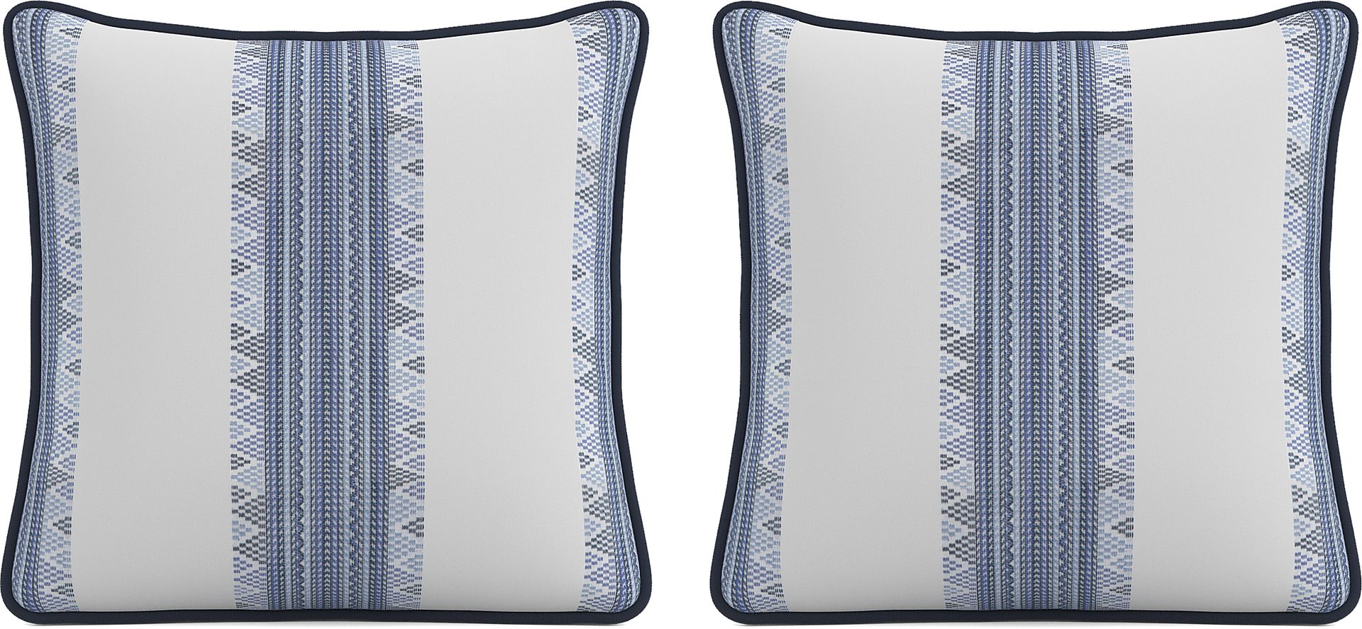 Stitchstone Indigo Indoor/Outdoor Accent Pillow, Set of Two - Image 1