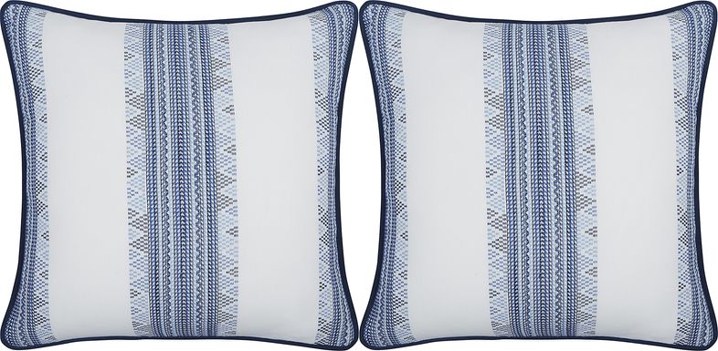 Stitchstone Indigo Indoor/Outdoor Accent Pillow, Set of Two