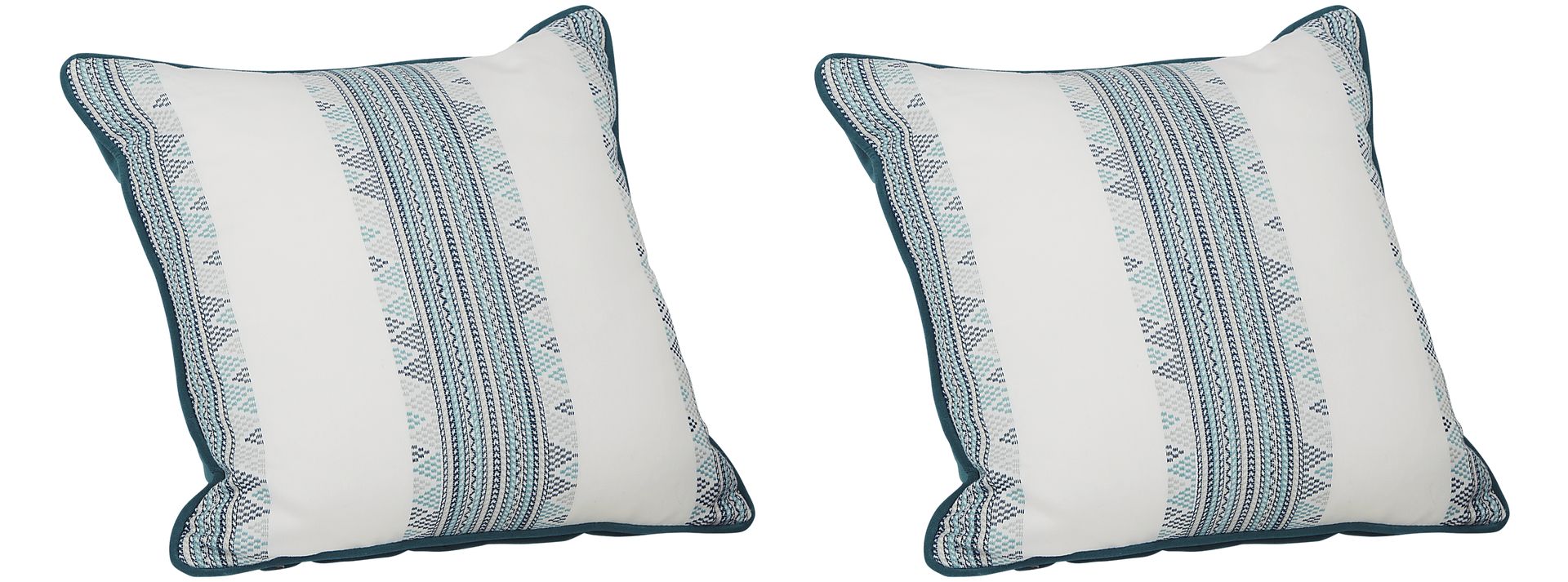 Stitchstone Teal Indoor/Outdoor Accent Pillow, Set of Two - Image 2