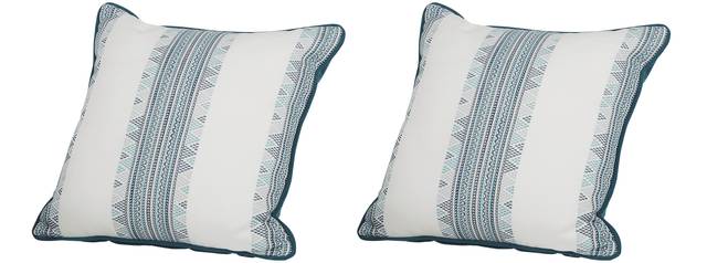 Stitchstone Teal Indoor/Outdoor Accent Pillow, Set of Two - Thumbnail - Image 3
