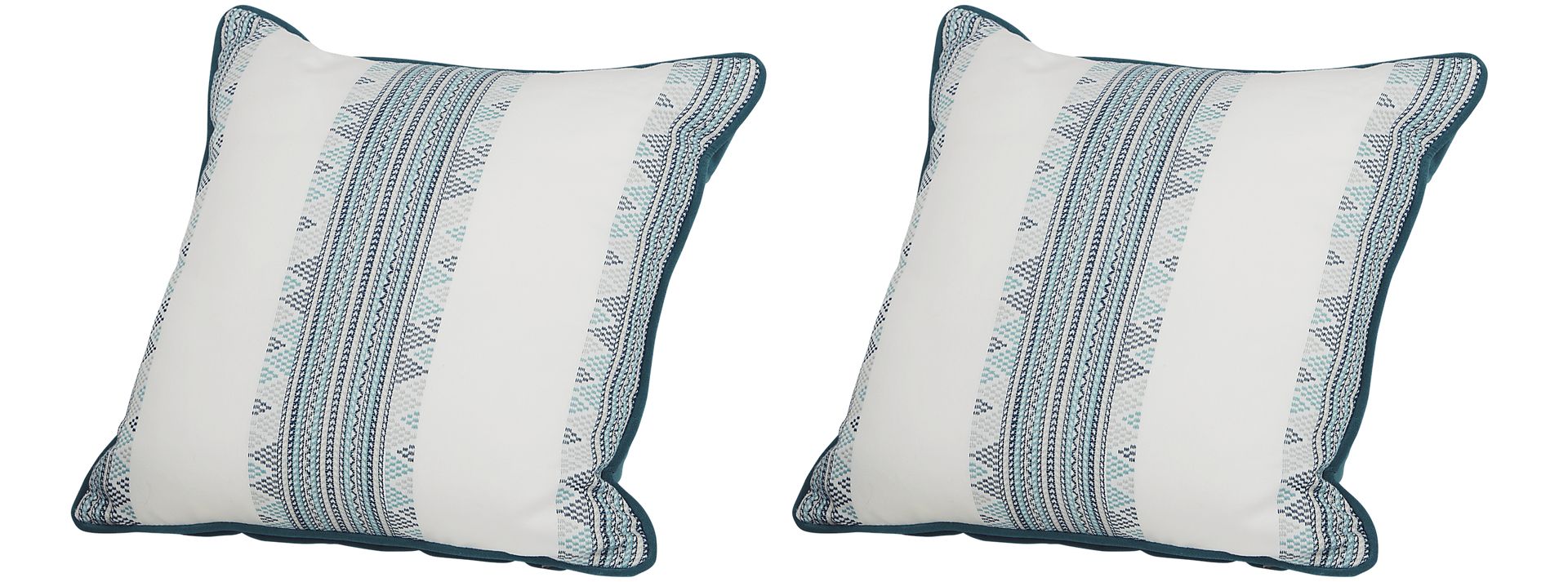 Stitchstone Teal Indoor/Outdoor Accent Pillow, Set of Two - Image 3