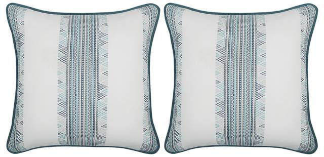 Stitchstone Teal Indoor/Outdoor Accent Pillow, Set of Two - Thumbnail - Image 1