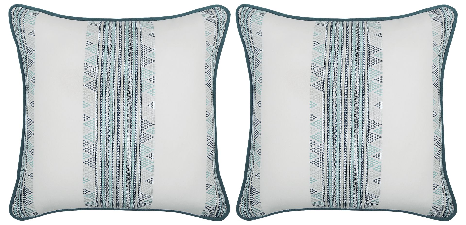 Stitchstone Teal Indoor/Outdoor Accent Pillow, Set of Two - Image 1