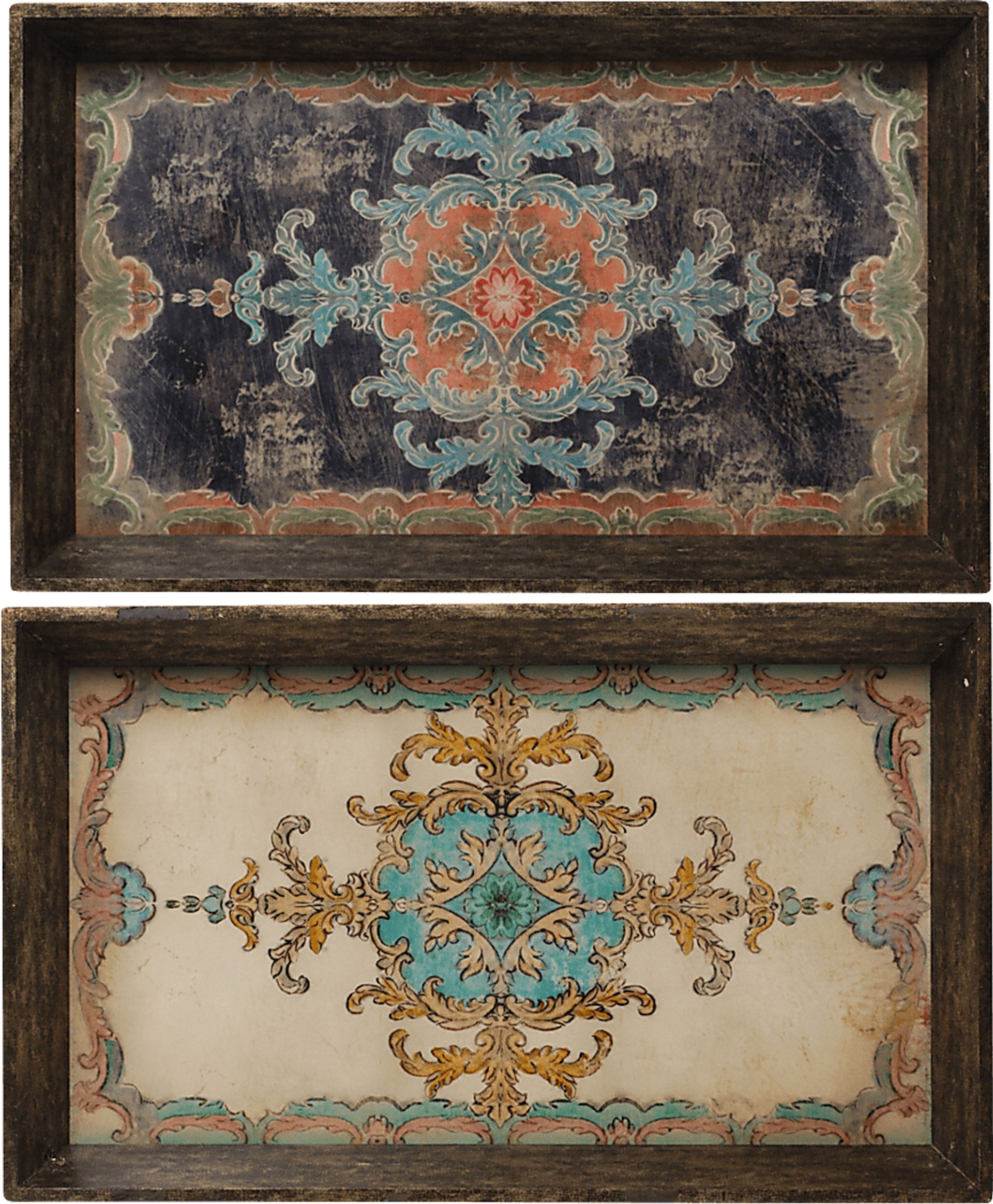 Stiton Brown Tray, Set of 2 - Image 1
