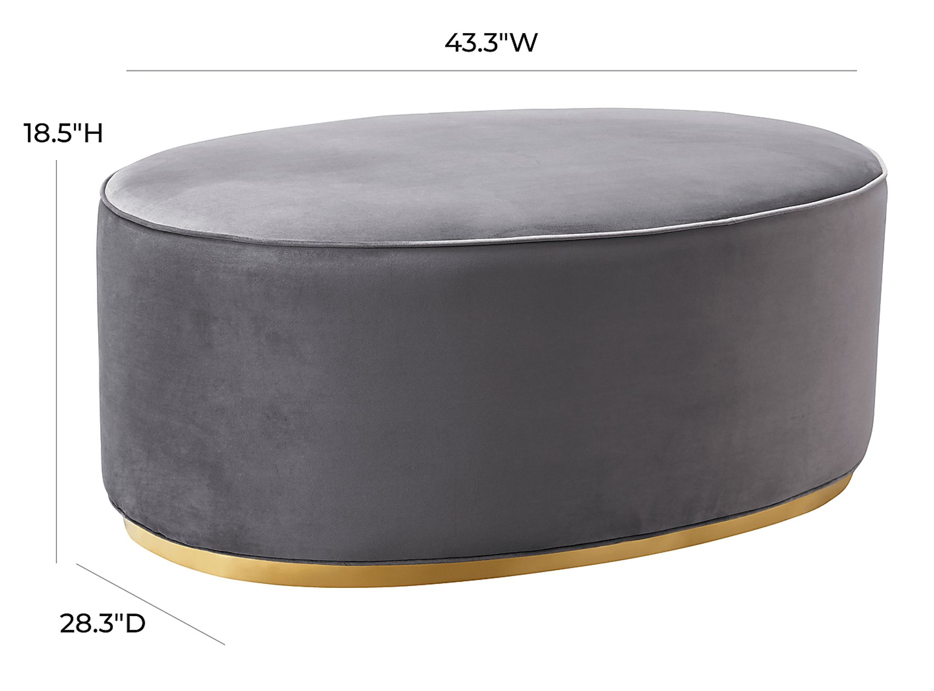 Stoella Gray Ottoman - Image 4