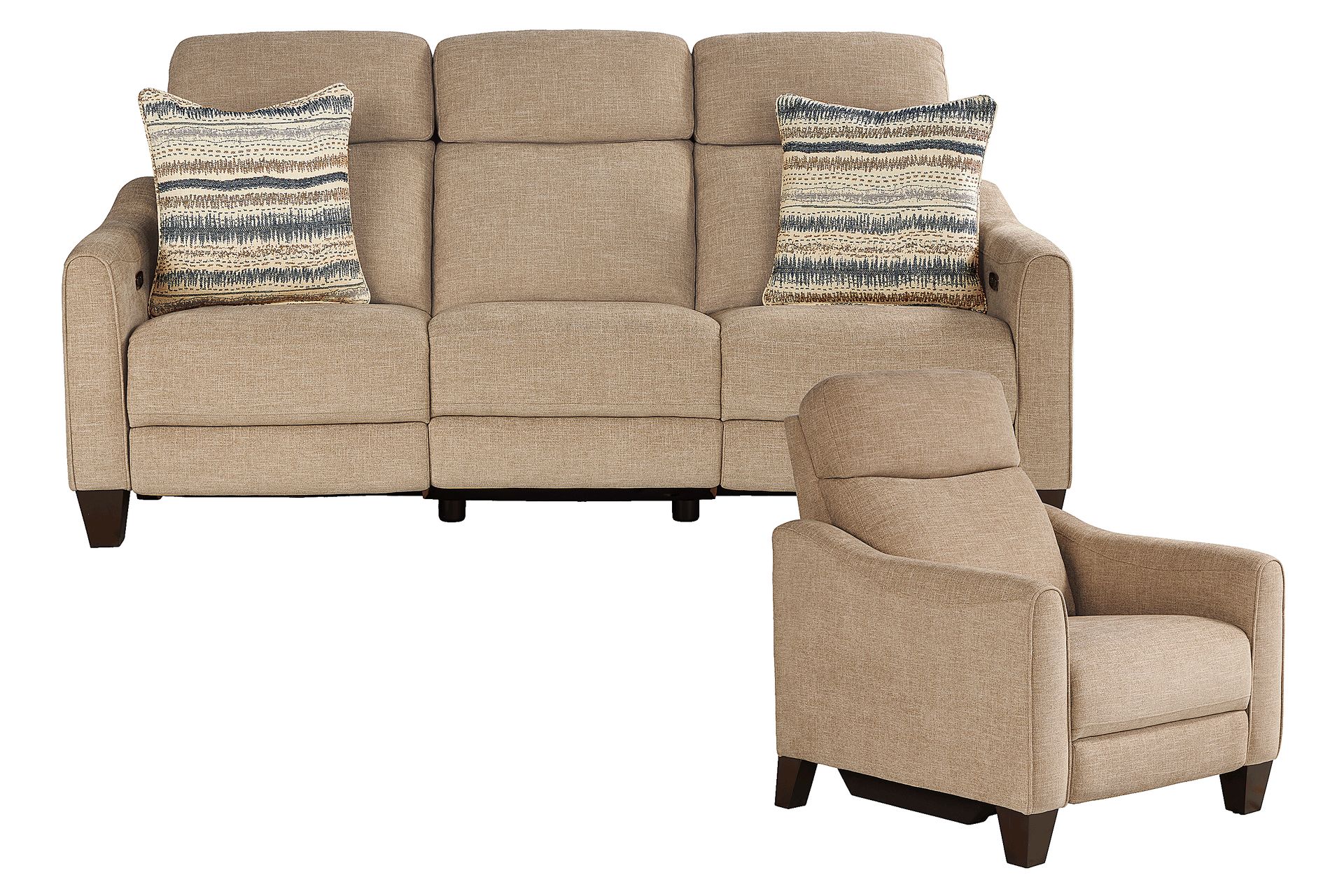 Stonecrest Camel 2 Pc Dual Power Reclining Living Room - Image 1