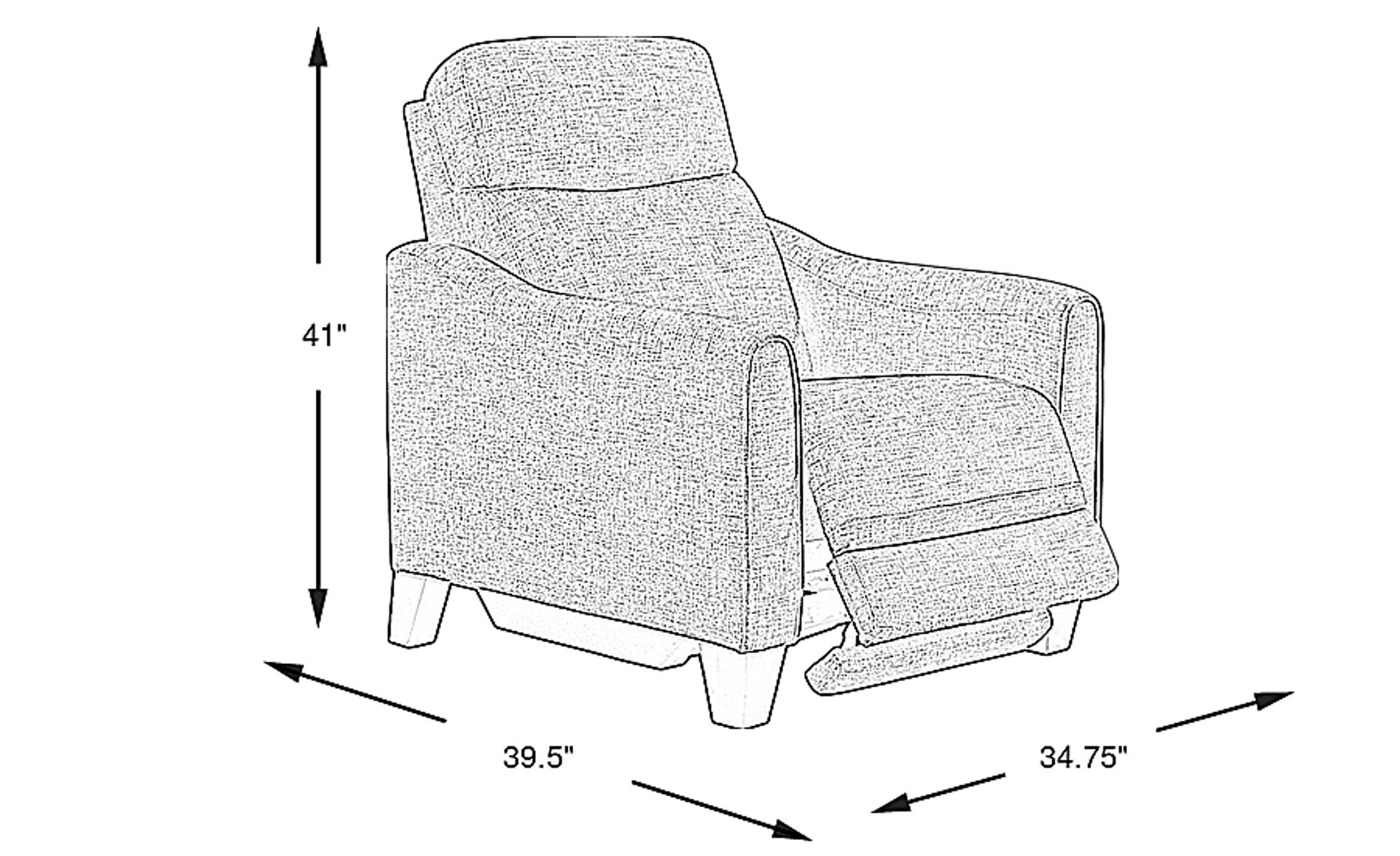 Dimension Image. Please refer to the Dimension Tab on this page for dimension details.