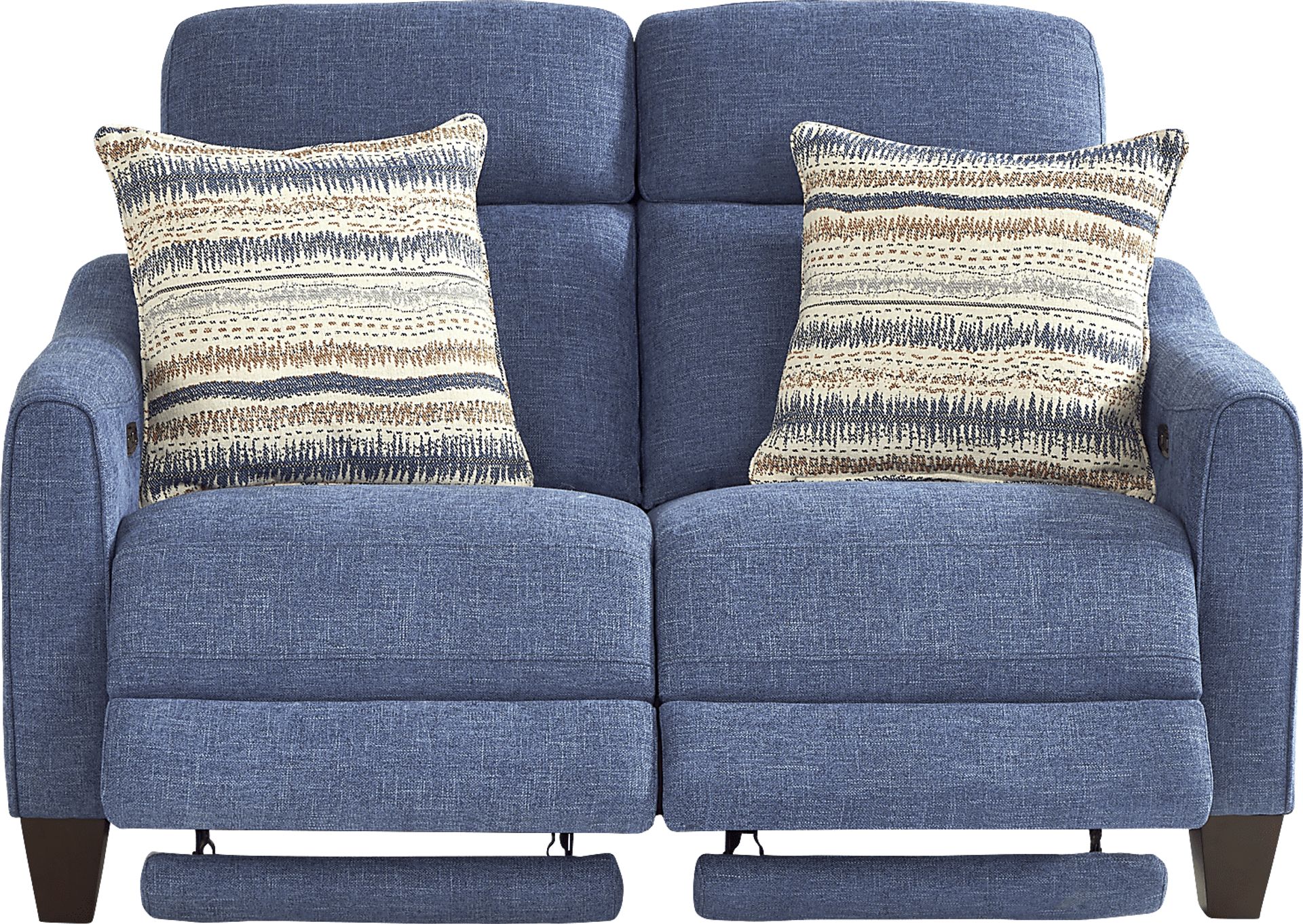 Stonecrest Indigo Dual Power Reclining Loveseat - Image 1
