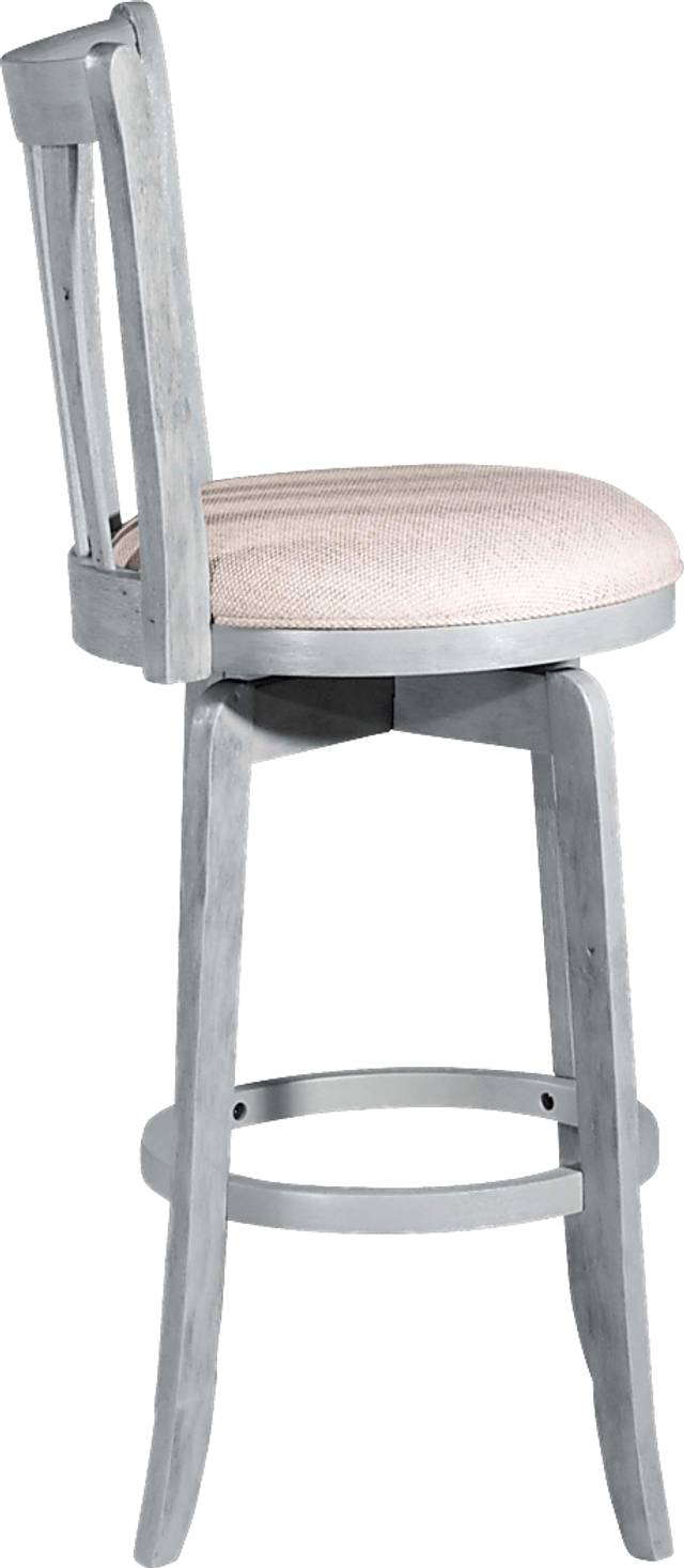 Stoneflower Blue Swivel Barstool - Thumbnail - Image 3