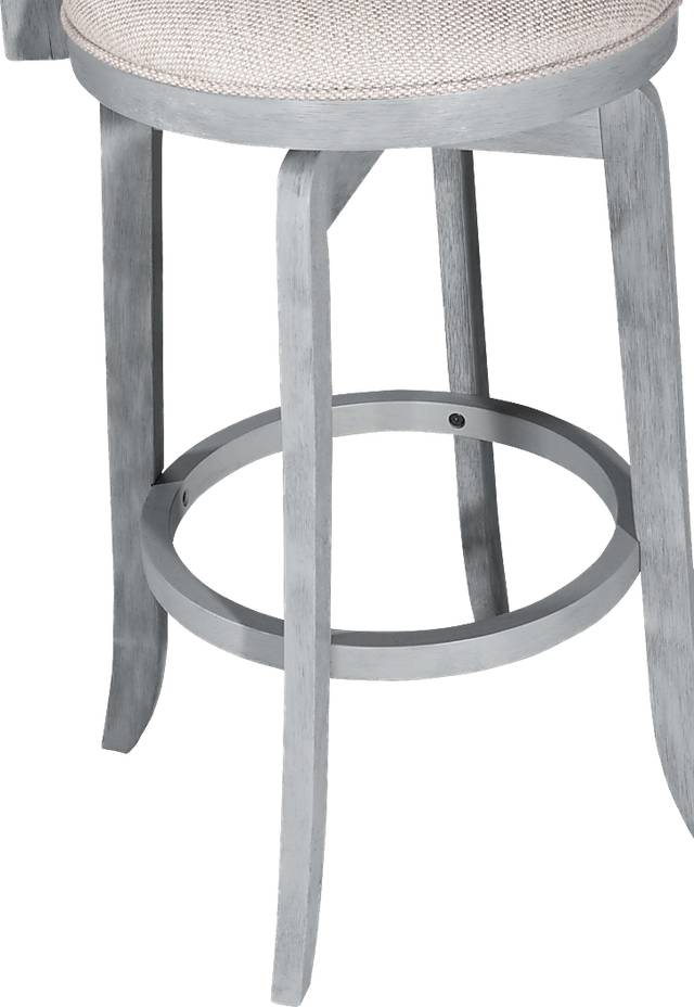 Stoneflower Blue Swivel Barstool - Thumbnail - Image 6