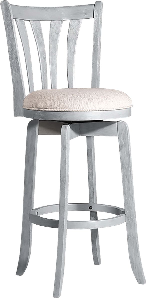 Stoneflower Blue Swivel Barstool