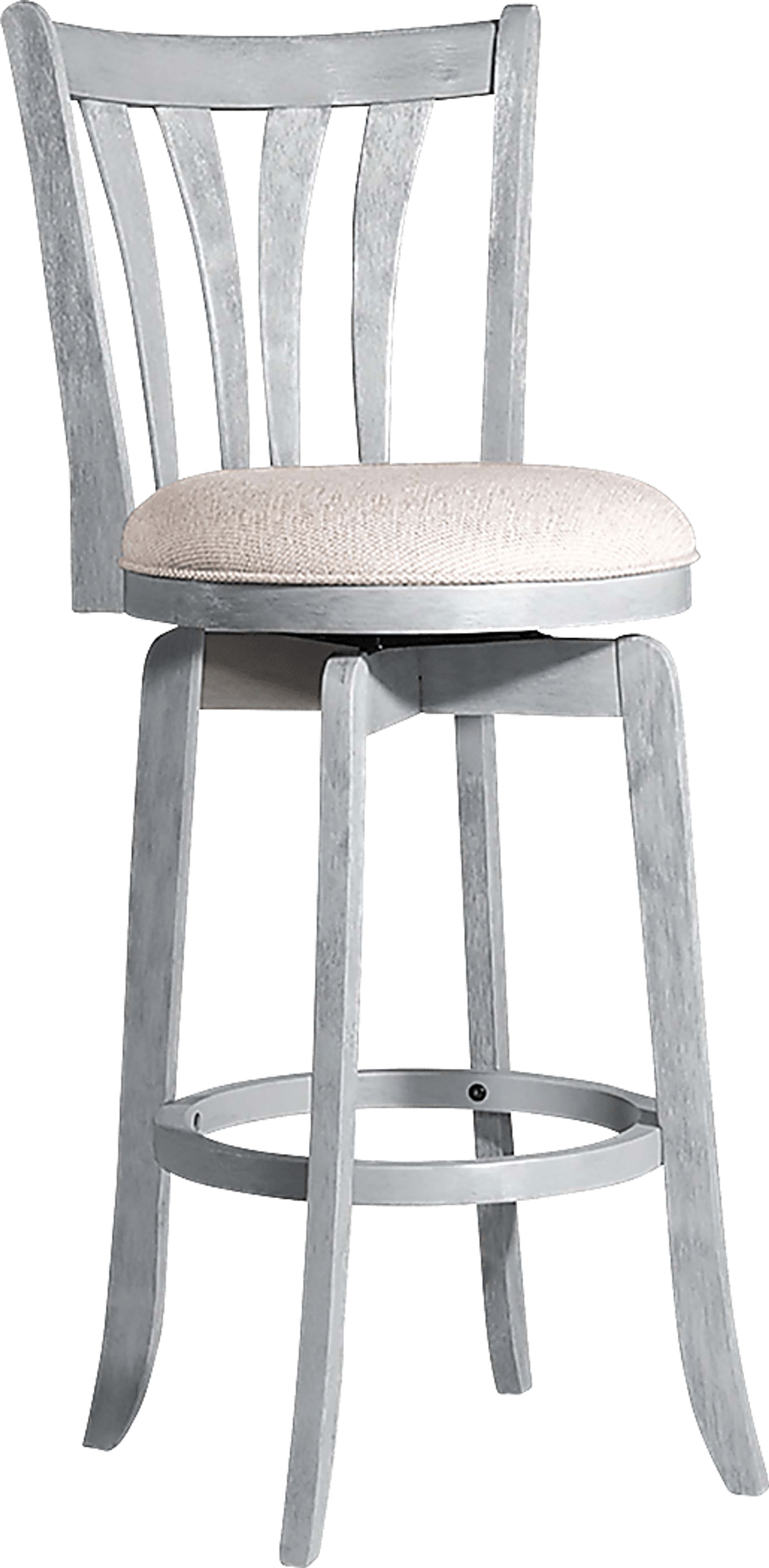 Stoneflower Blue Swivel Barstool - Image 1
