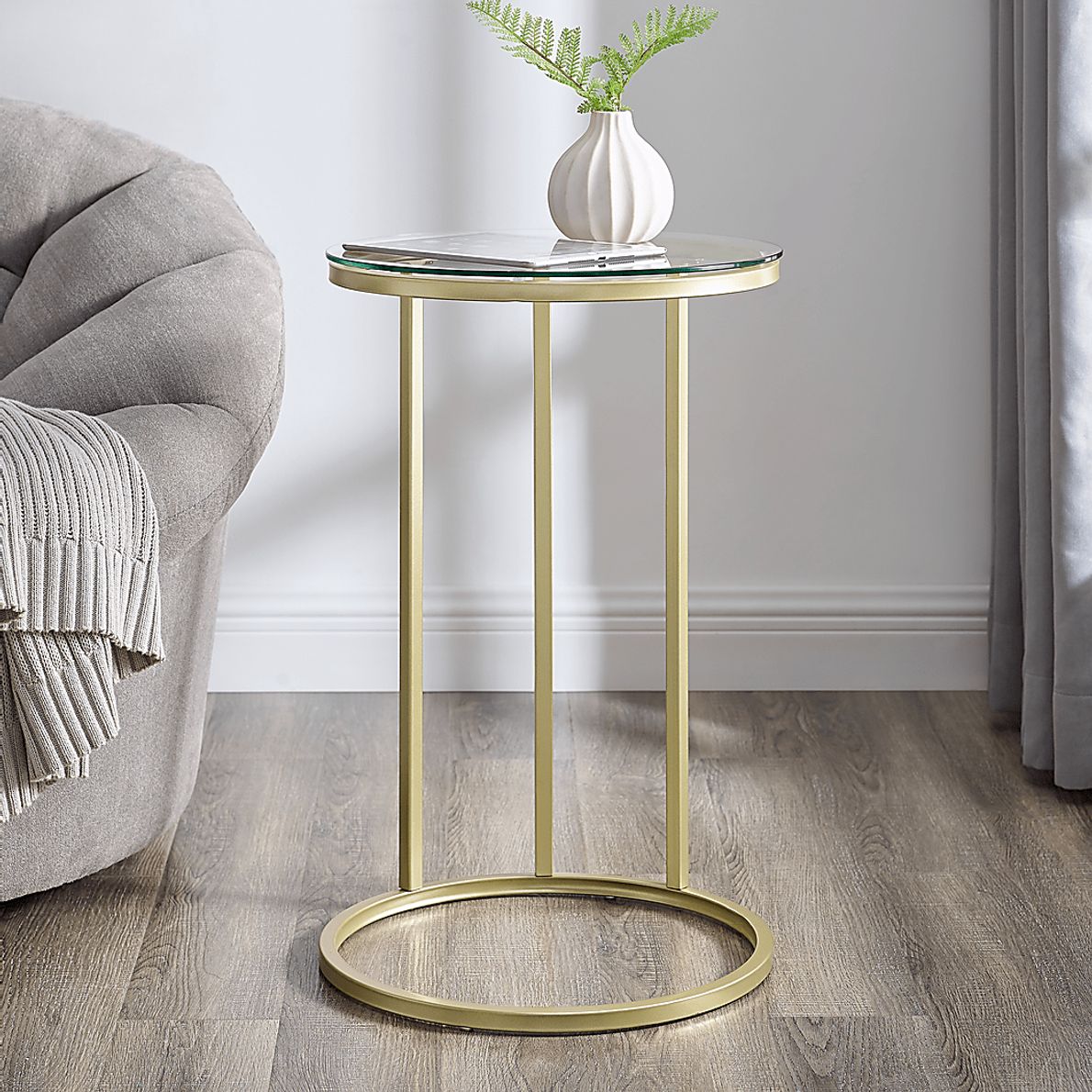 Stoneholm Gold End Table - Rooms To Go