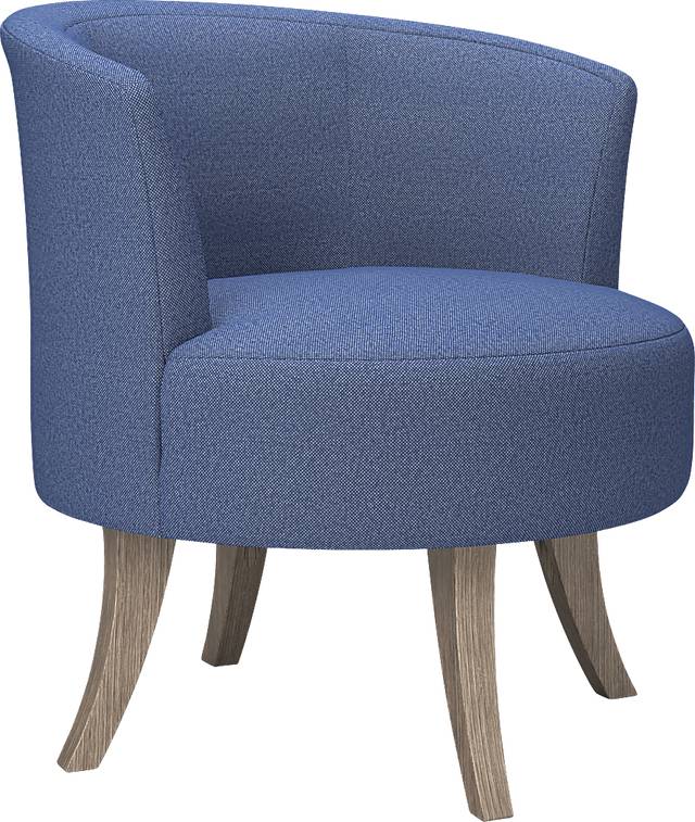 Stoneleigh Dark Blue Accent Swivel Chair - Thumbnail - Image 1