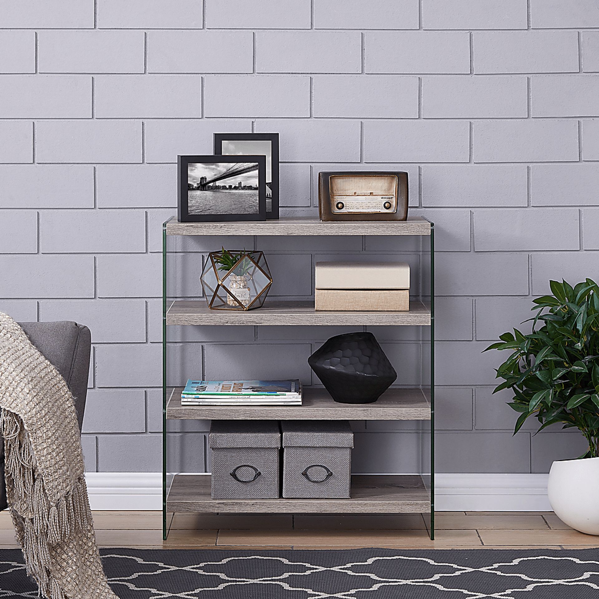 Stoneler Natural Large Bookcase - Image 6