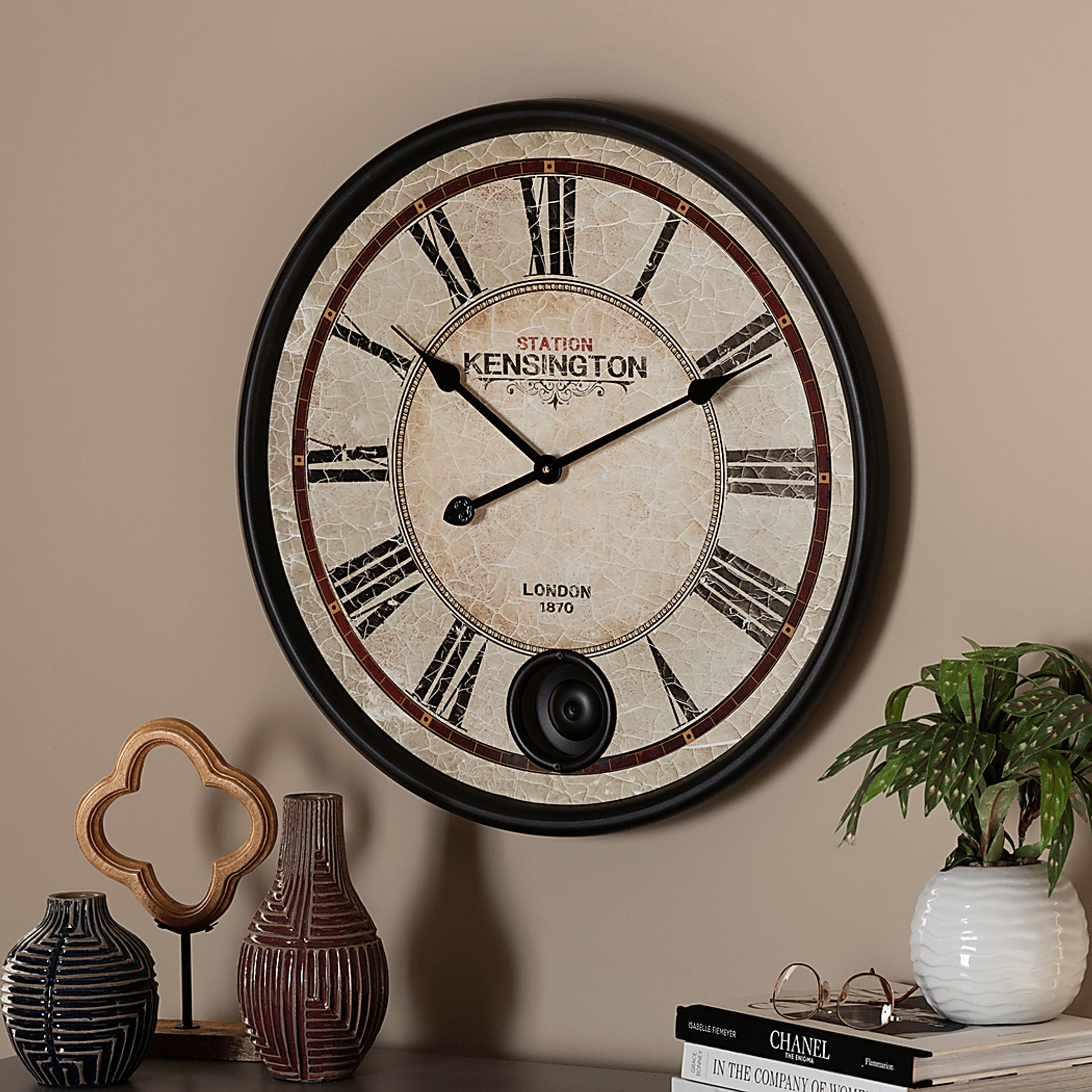 Stonham Black Wall Clock - Image 2