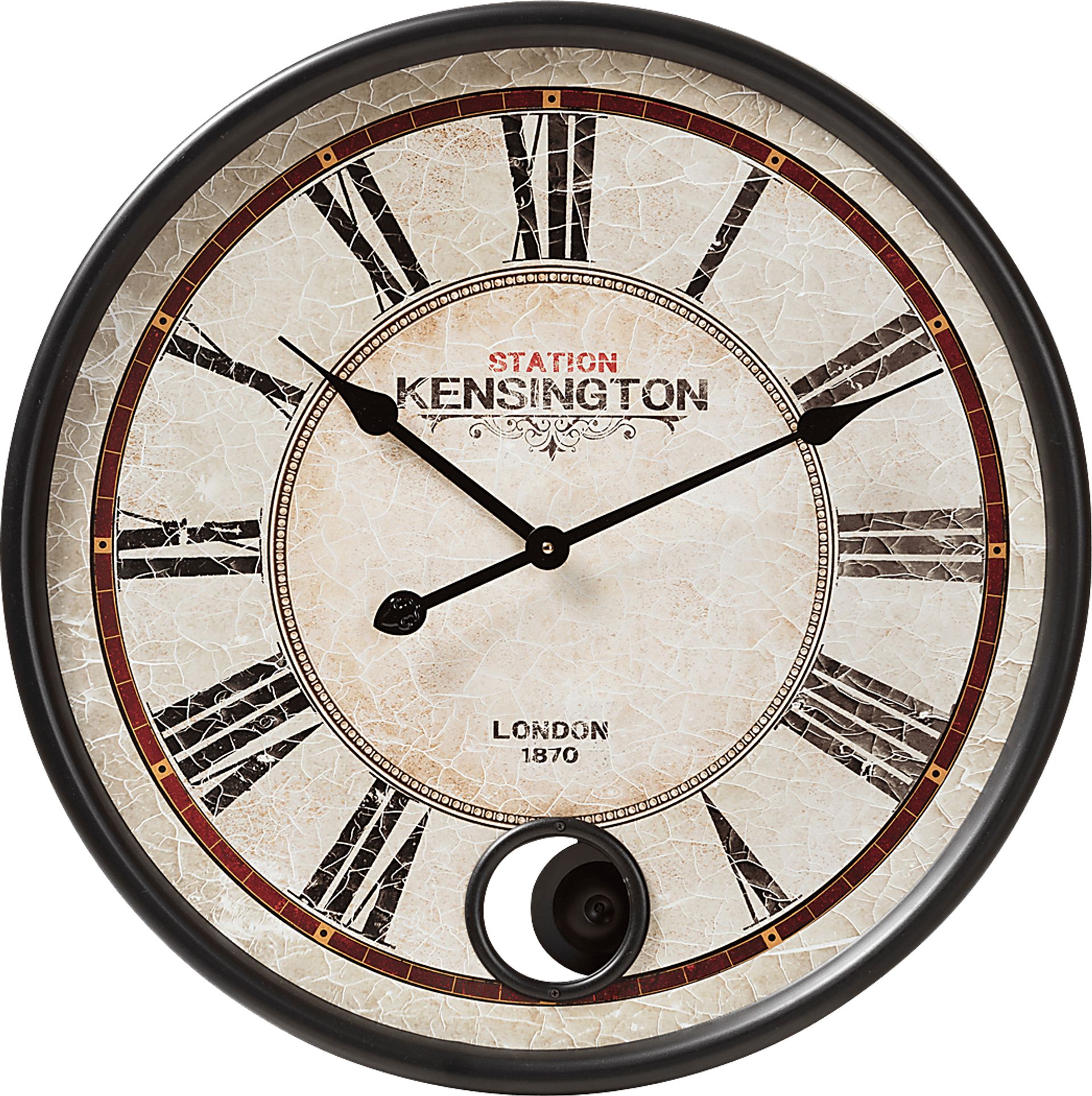 Stonham Black Wall Clock - Image 1