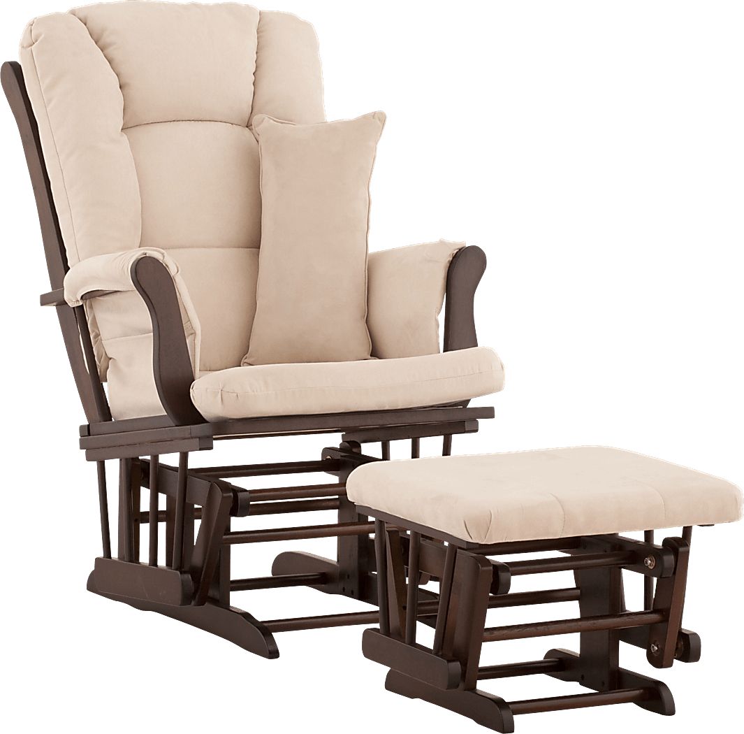 Nursery Stork Craft Tuscany Glider and Ottoman - Espresso/Beige