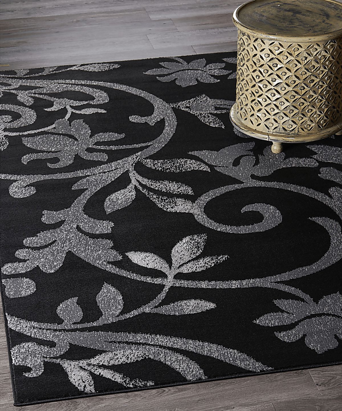 Storleah Black Rug | Rooms to Go