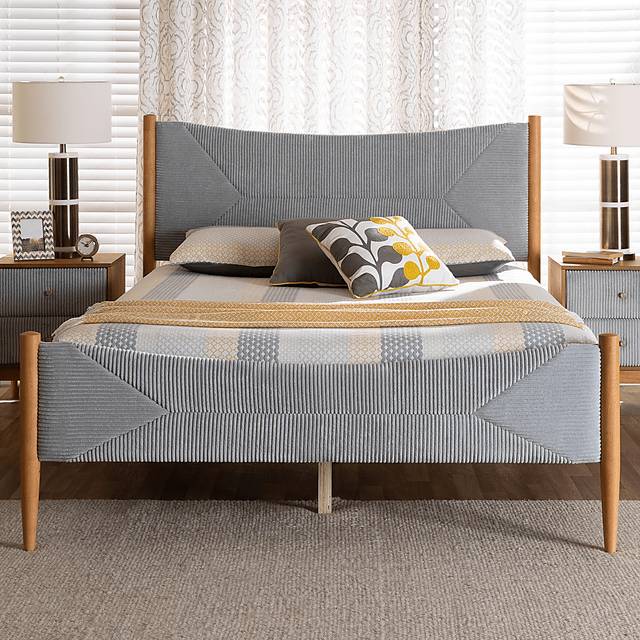Stormsun Gray and Brown Queen Bed - Thumbnail - Image 2