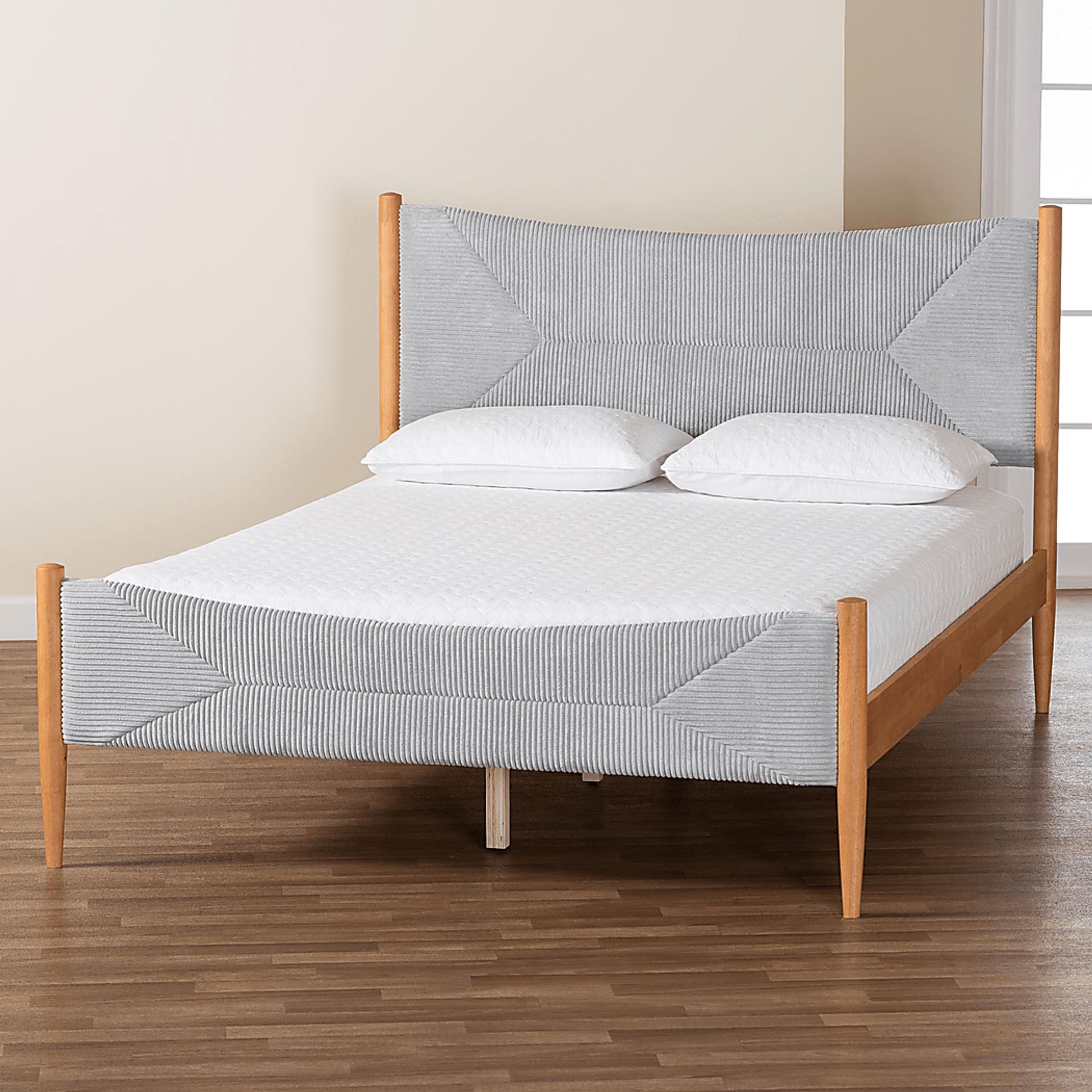 Stormsun Gray and Brown Queen Bed - Image 3