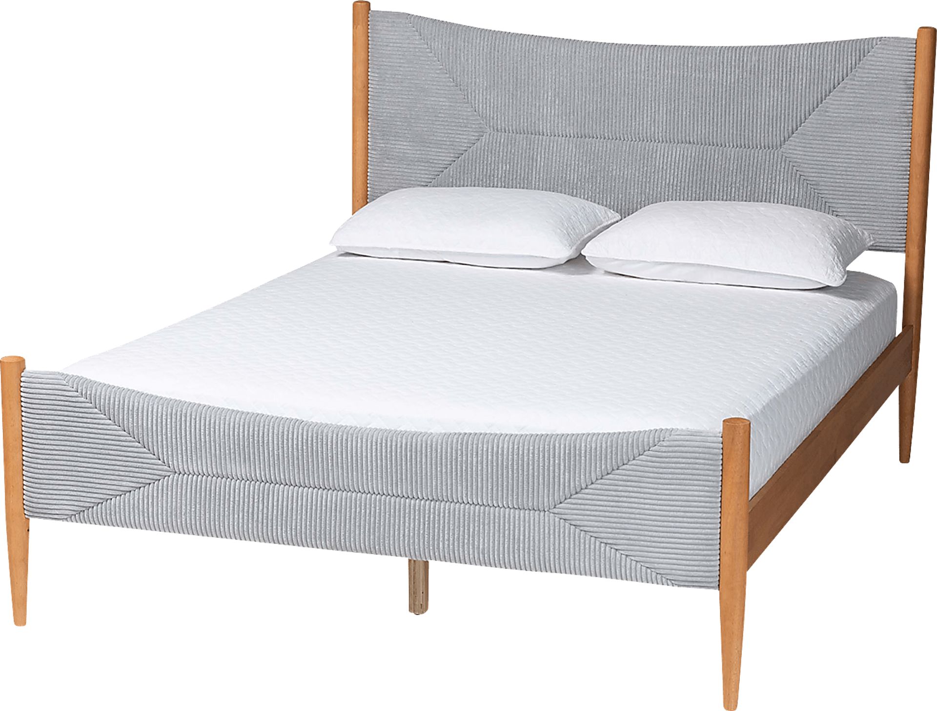 Stormsun Gray and Brown Queen Bed - Image 1