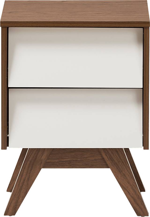 Stormtime White and Brown Nightstand - Thumbnail - Image 5
