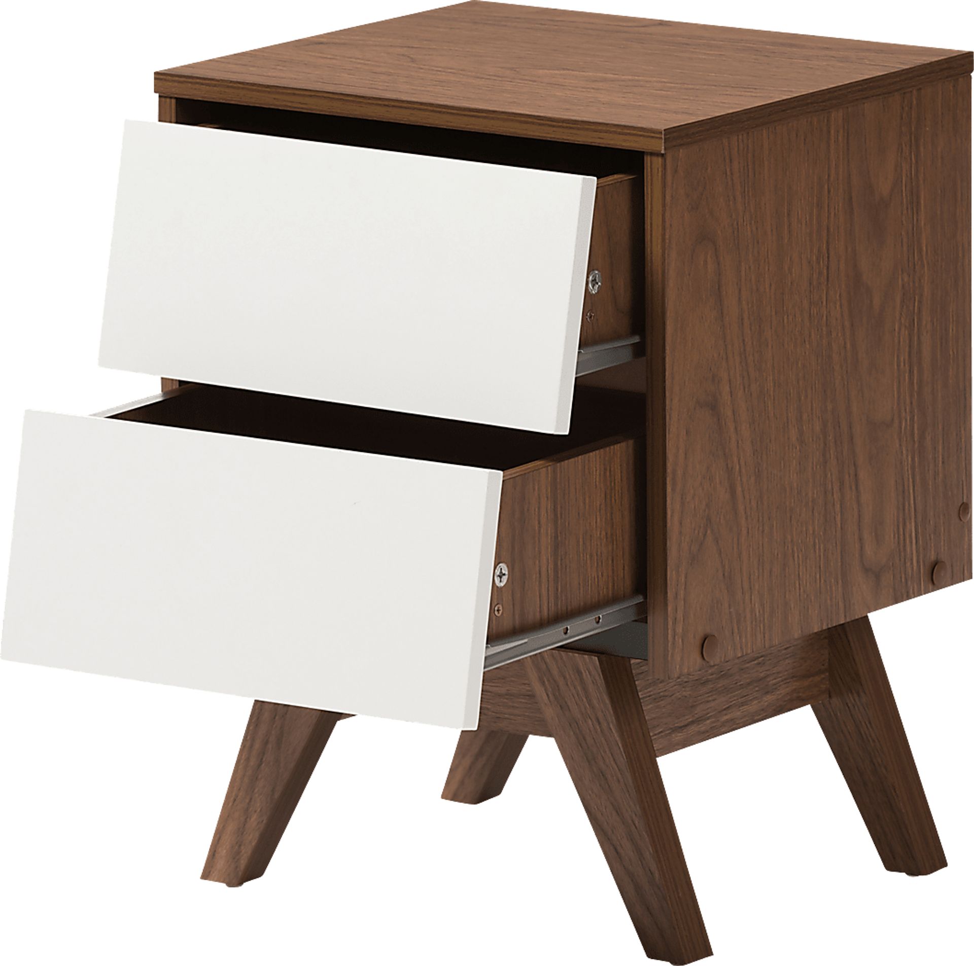 Stormtime White and Brown Nightstand - Image 6