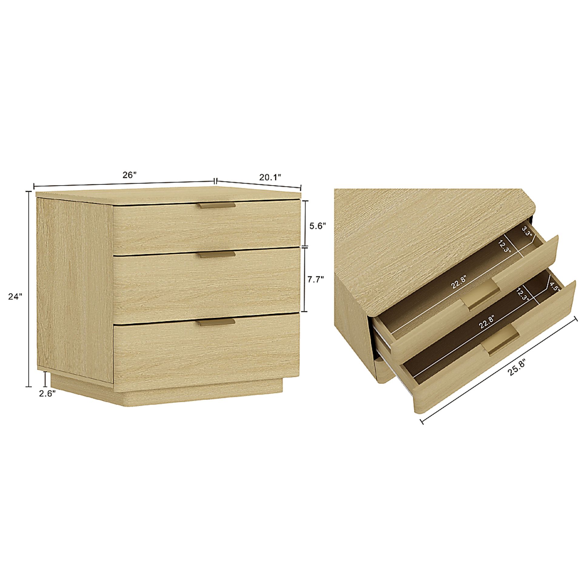 Stormways Brown and Gold Nightstand - Image 9
