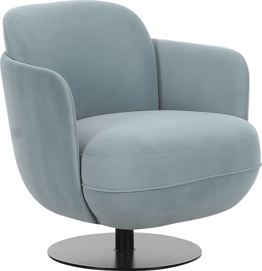 Stormwoody I Blue Swivel Accent Chair
