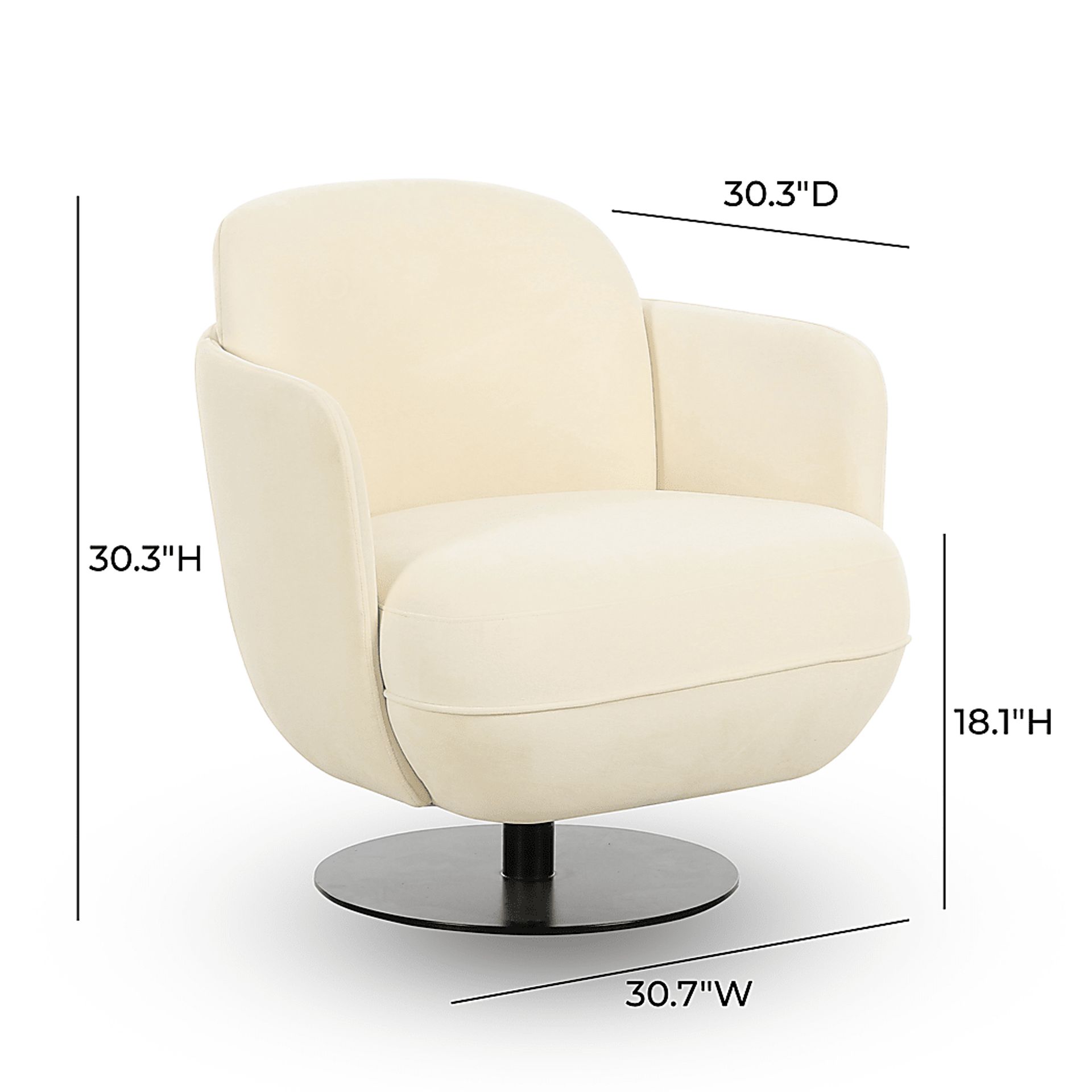 Stormwoody I Cream Swivel Accent Chair - Image 6