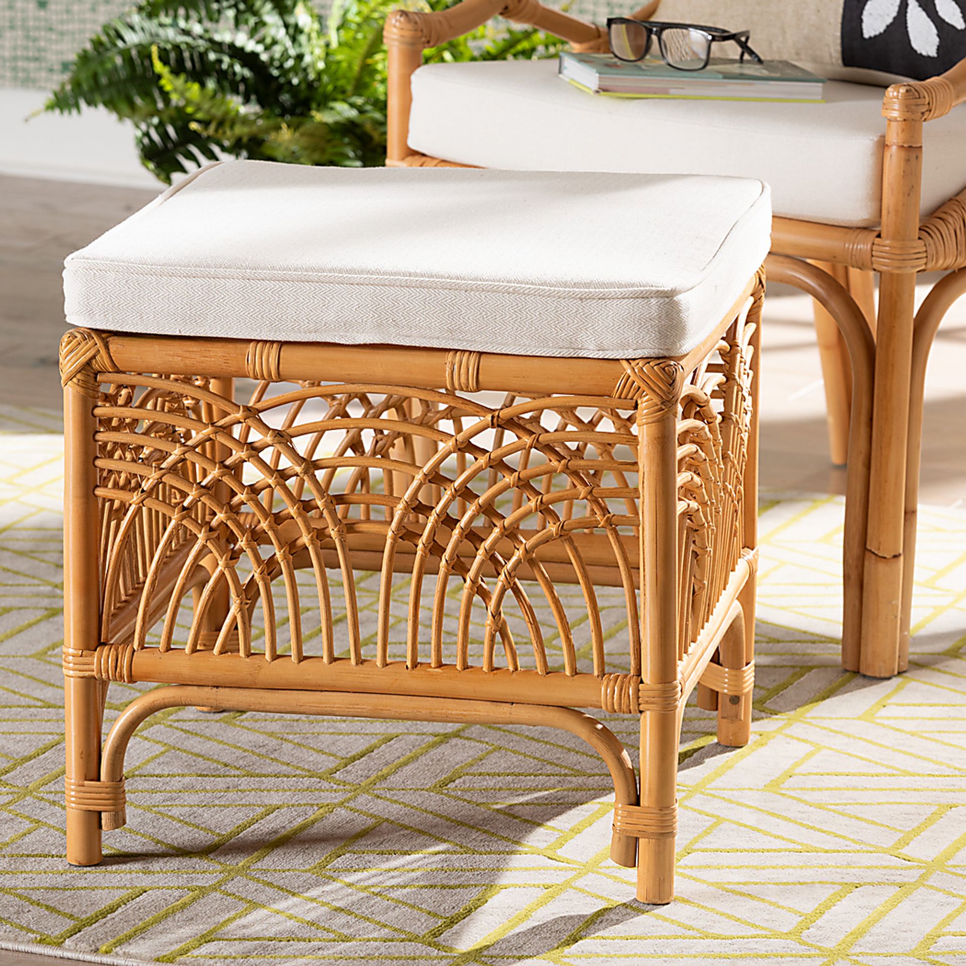 Stoulig Light Brown Ottoman - Image 2