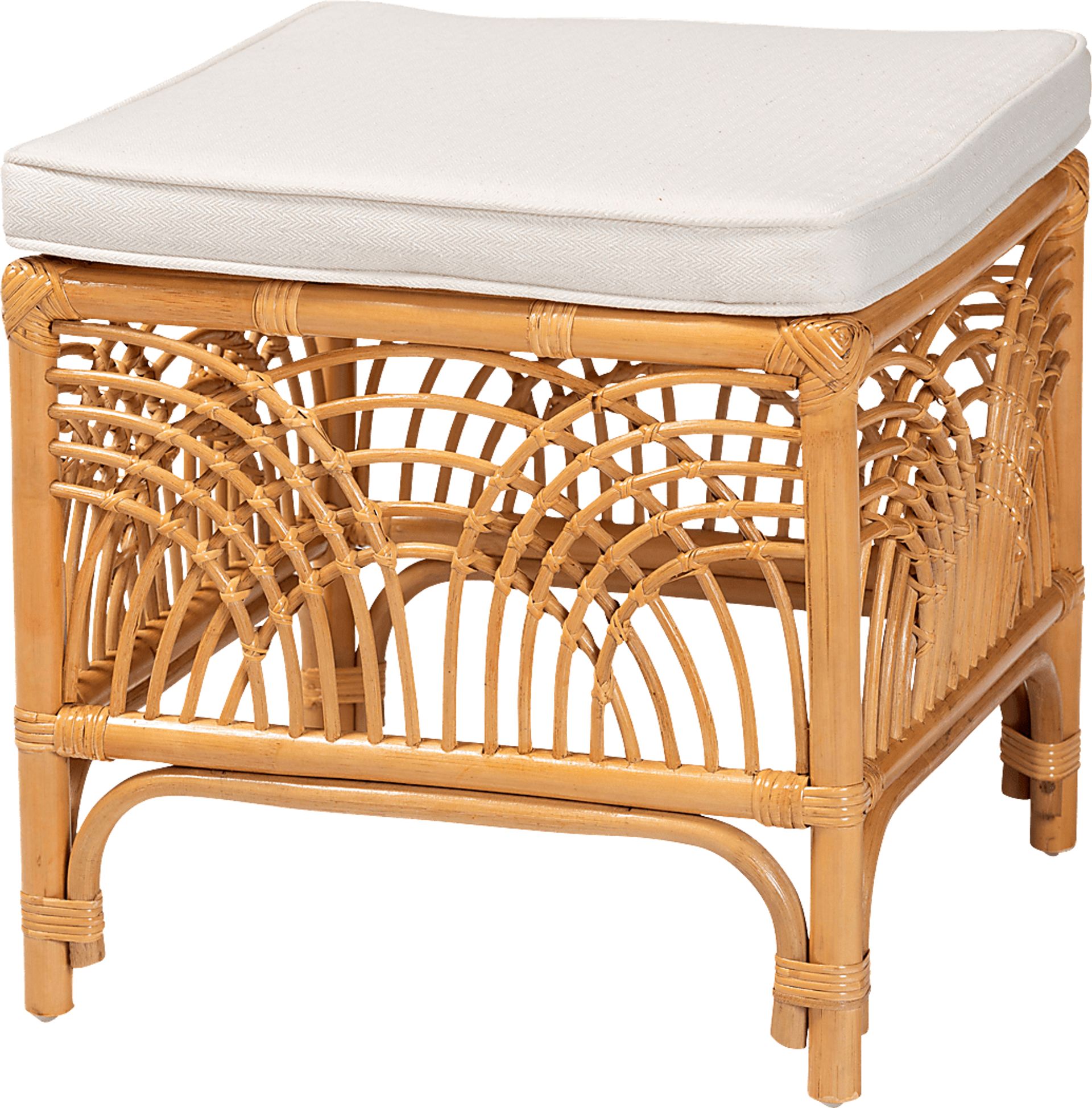 Stoulig Light Brown Ottoman - Image 1