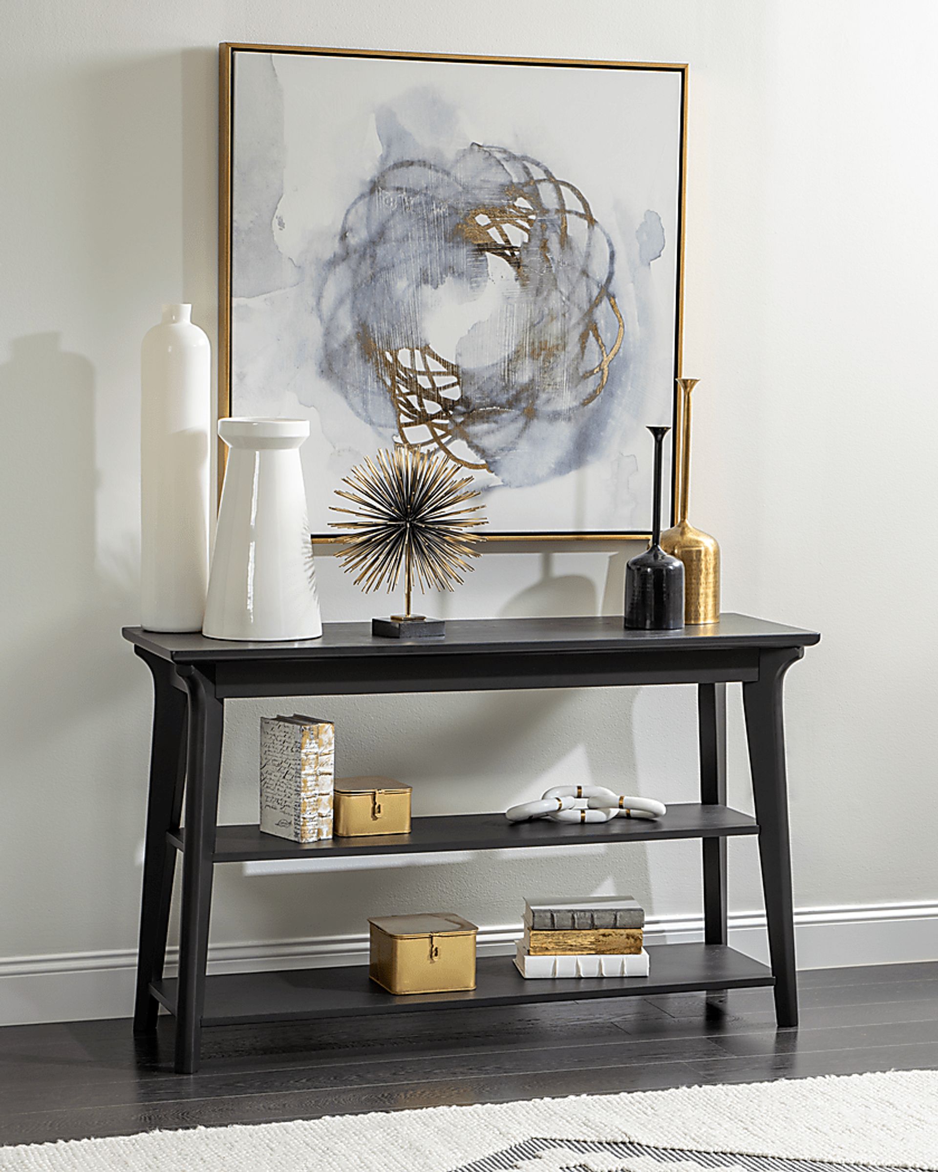 Stowmarket Black Sofa Table - Image 2