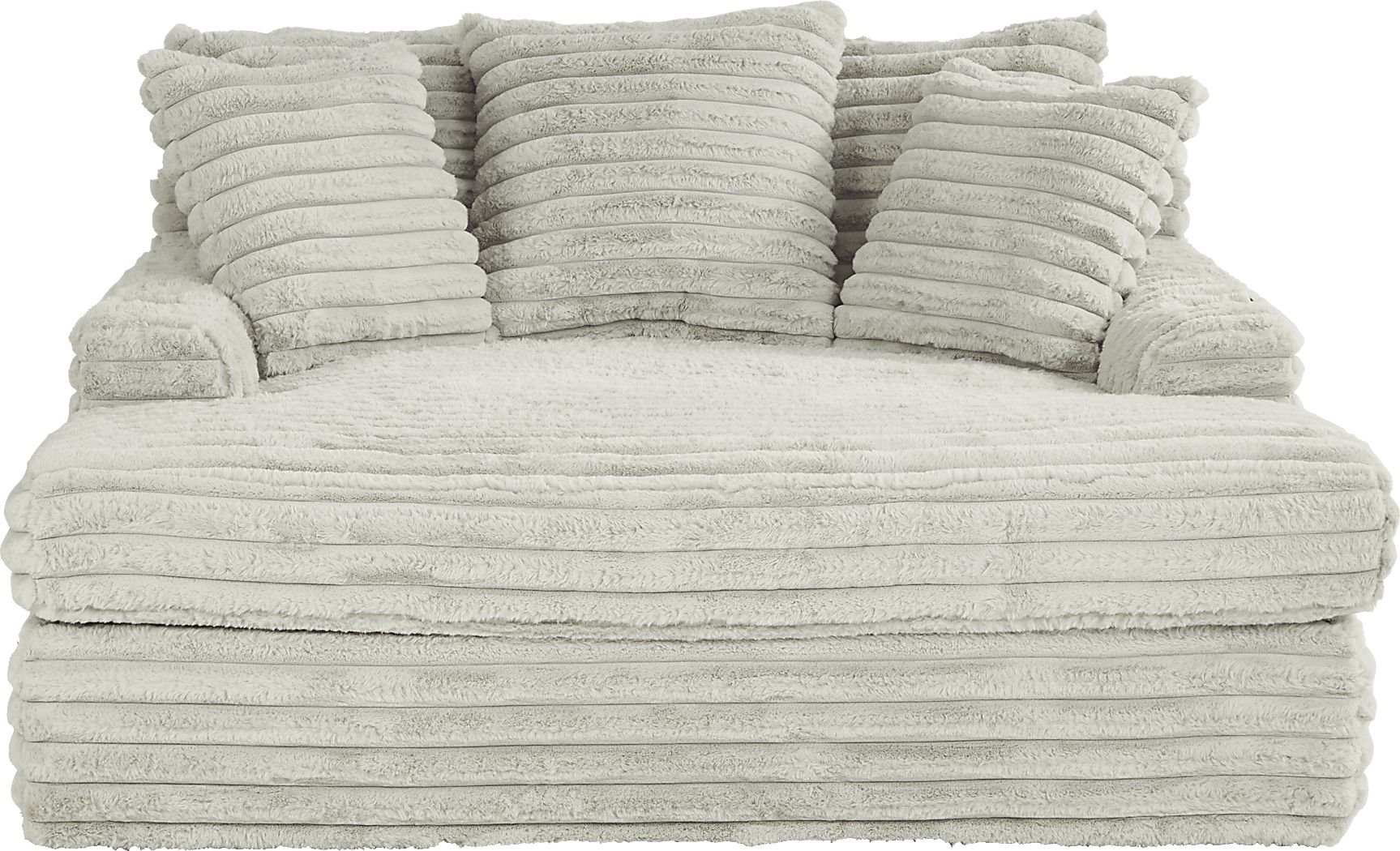 Stratford Gray Velvet Plush Chaise Lounge