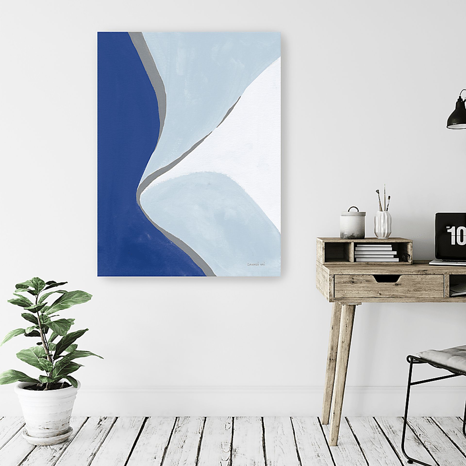 Stream Of Dreams II Blue Artwork - Image 3