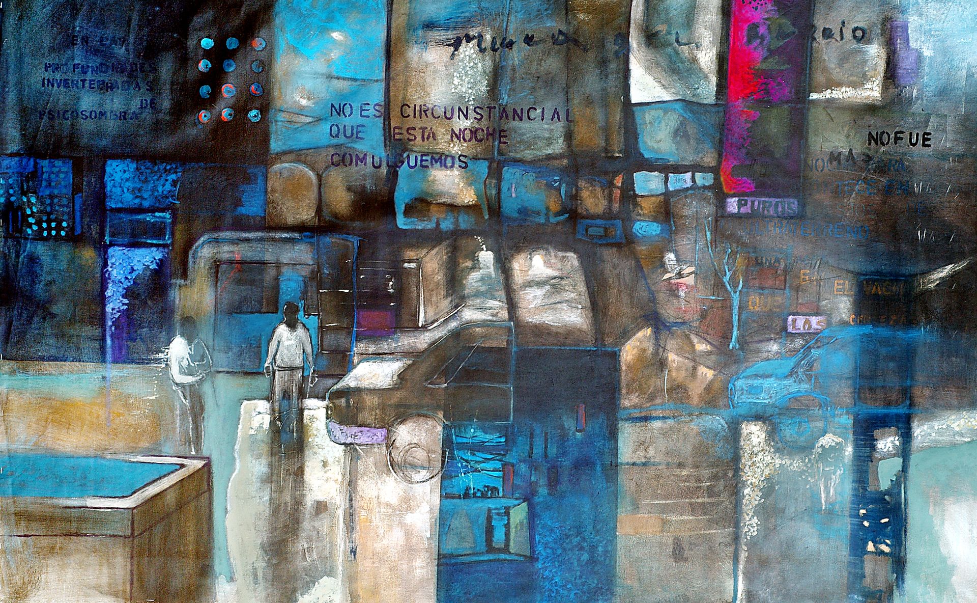 Street Abstract Canvas Artwork - Image 1
