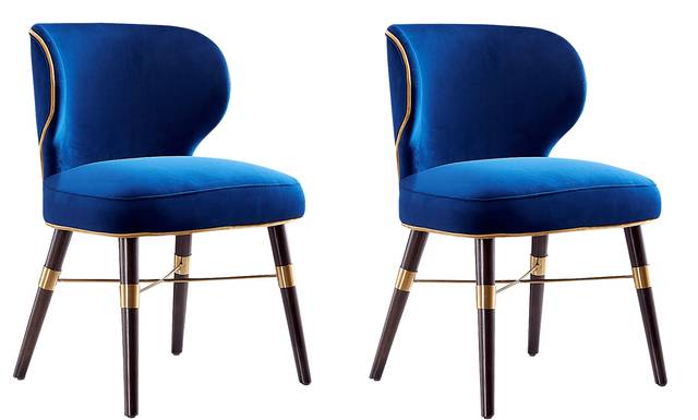 Strineway Blue Side Chair, Set of 2 - Thumbnail - Image 1